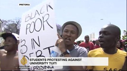 Students breach South Africa parliament during fee demo