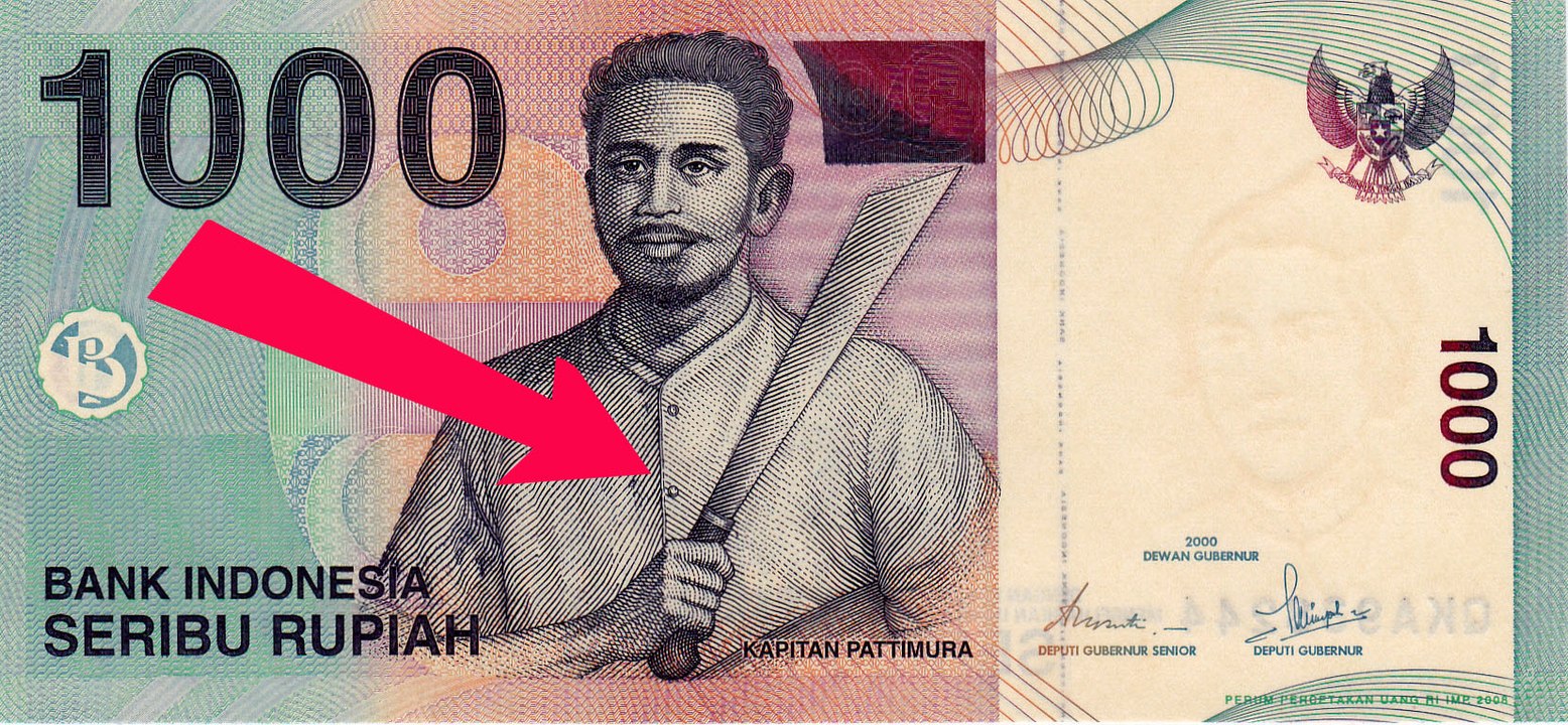 GEGER , HAL ANEH YG TERDAPAT PADA UANG 1000 RUPIAH SELAMA INI