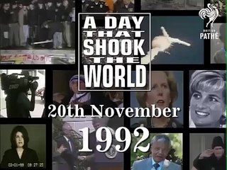 Windsor Castle fire - BBC news 20th Nov 1992