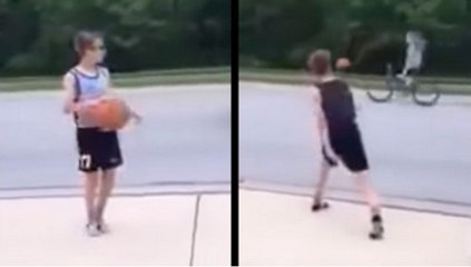 Thuggish Kid Playing Basketball Doesn't React Well To Getting Disrespected