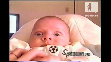 Baby has night vision eyes