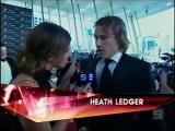 Woman Fan screams meeting Heath Ledger and gets kissed