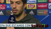 Luis Suárez dedicó el gol a Messi y mandó callar a Papadopoulos vs Bayer Leverkusen 2015