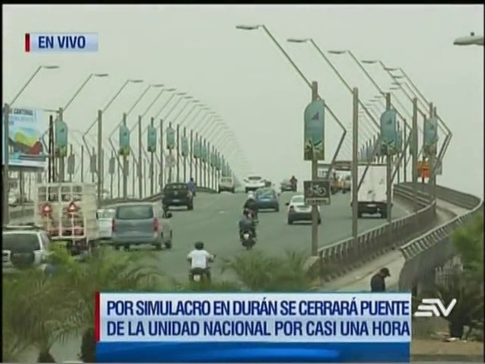 Simulacro motiva cierre del Puente de la Unidad Nacional