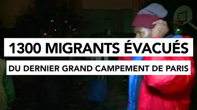 Paris: 1.300 migrants évacués du dernier grand campement de migrants parisien