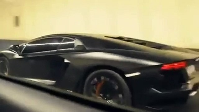 Cristiano Ronaldo & Mesut Ozil in tunnel lamborghini LP700-4