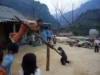 Seesaw combined with merry go 'round