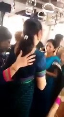 women dancing in the train..india (mumbai trains) click subscribe..