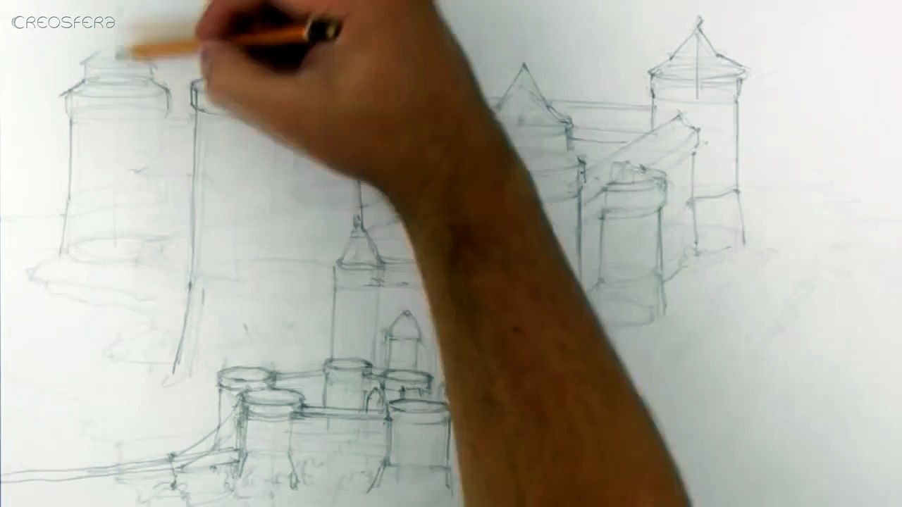 How to draw a castle Speed Drawing