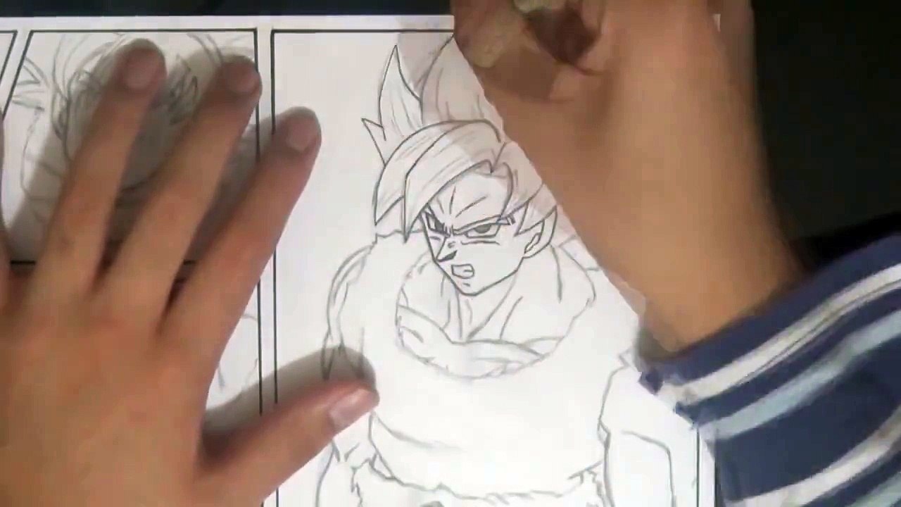 DRAGON BALL Z GOKU GOES SSJ SUPER SAIYAN SAYAJIN DRAWING DIBUJO 図 悟空超サイヤ人