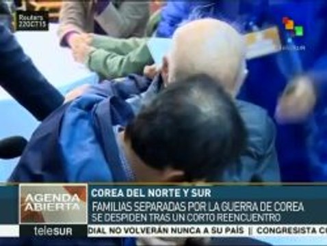Familias separadas por guerra en Corea se reencuentran