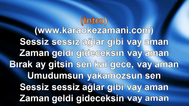 Nuri Serinlendirici - Vay Aman - (Yakamoz) - (Ahmet Kaya) - (2013) TÜRKÇE KARAOKE