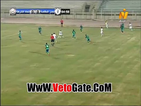 عبد الله سيسيه يتقدم بالهدف الاول اتحاد الشرطه فى المقاصه