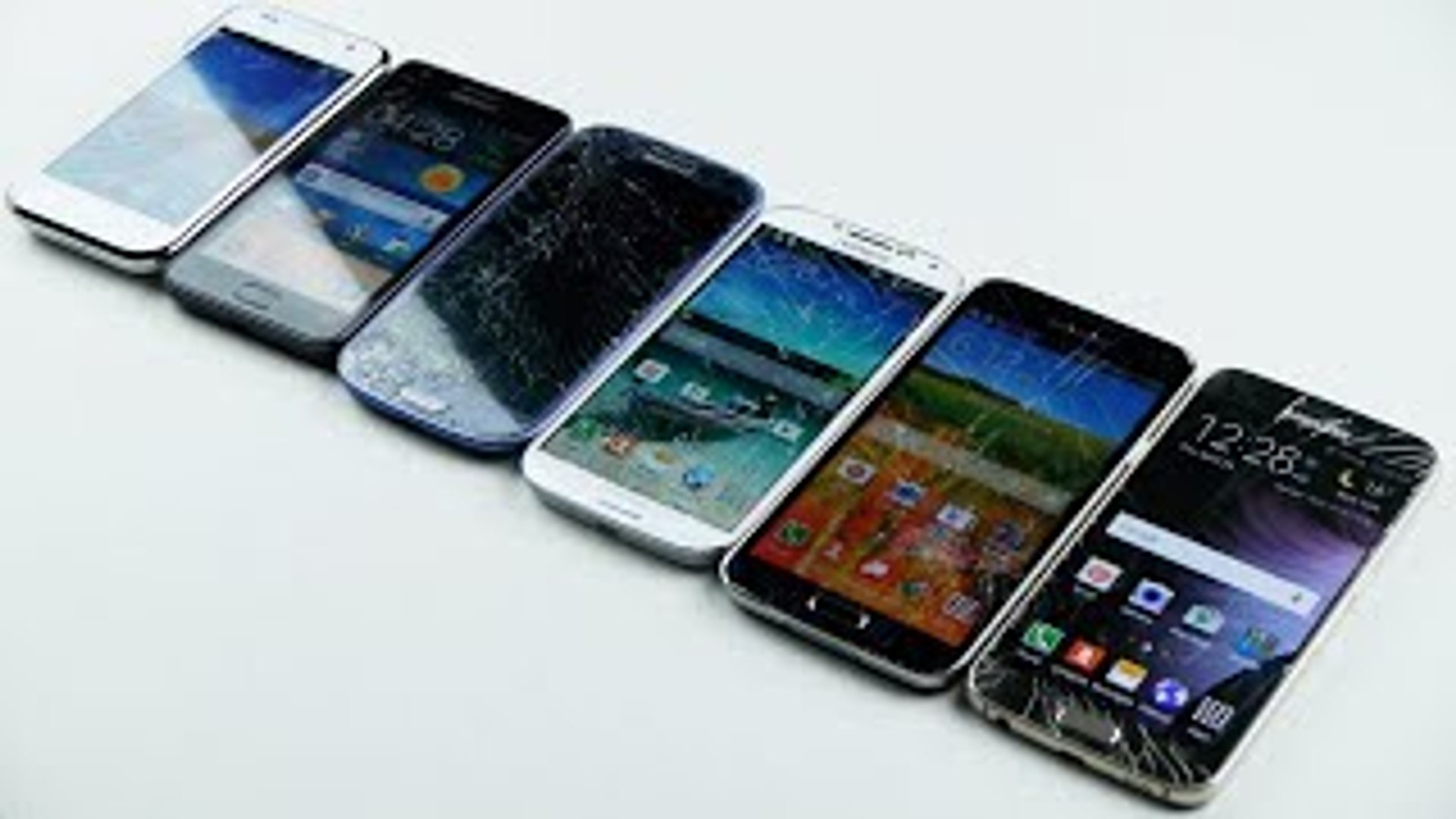 ⁣Samsung Galaxy S6 vs S5 vs S4 vs S3 vs S2 vs S1 Drop Test!