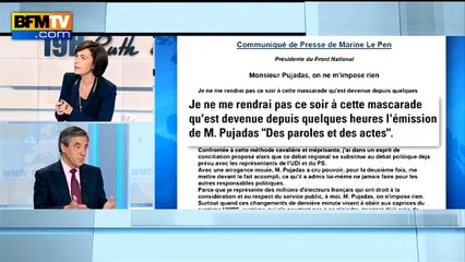 Fillon: Marine Le Pen "ne peut pas refuser de débattre"
