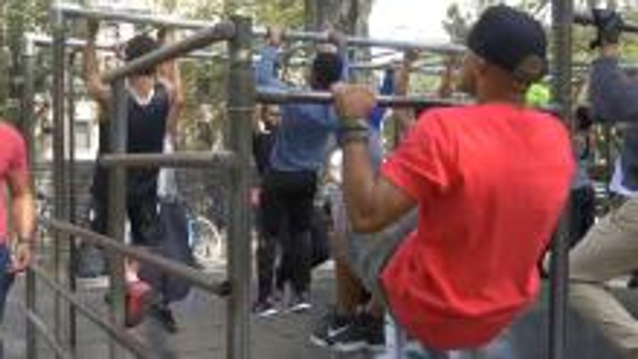 Calisthenics in Dyckman Park
