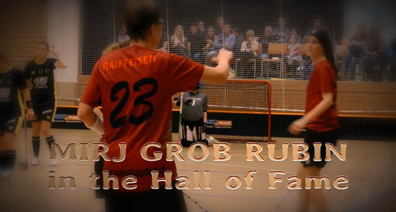 Mirj Grob-Rubin in the Floorball Hall of Fame