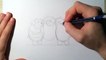 How to Draw Grizzly, Panda and Ice Bear from We Bare Bears Cartoon Network Drawing in 1 Mi