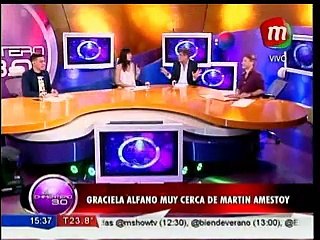 Graciela Alfano muy cerca de Martín Amestoy