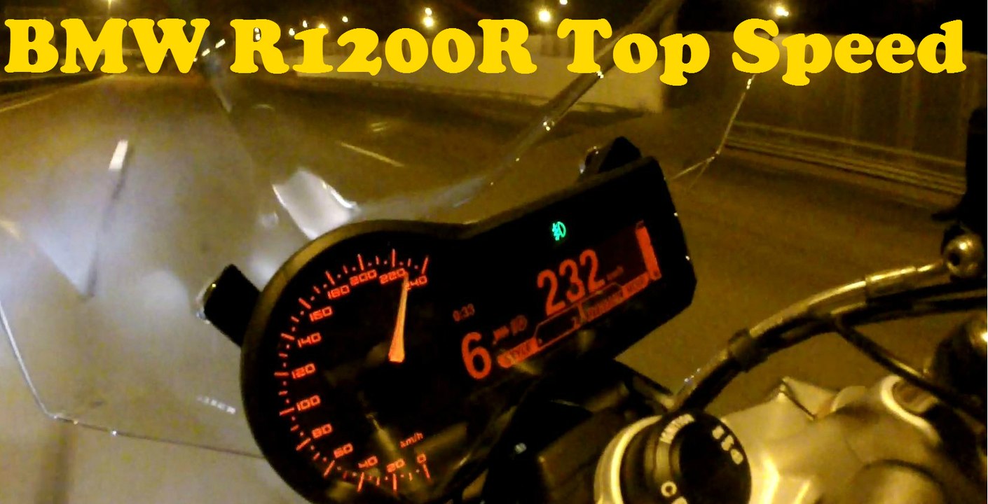 BMW R1200R 0-200 Km/h acceleration and Top Speed