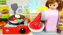 Play Doh Spaghetti cooking playdough with Baby doll Pororo 뽀로로 콩순이 와 플레�