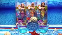 MERMAIDS Barbie Dolls Color Changing Hair water play toys