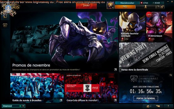 LolGiveAway Live (REPLAY) (2015-10-22 23:04:52 - 2015-10-22 23:12:00)