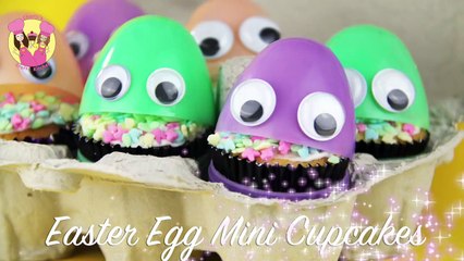 SURPRISE EASTER EGG CUPCAKE CREATURES easy treat for your easter party how to baking