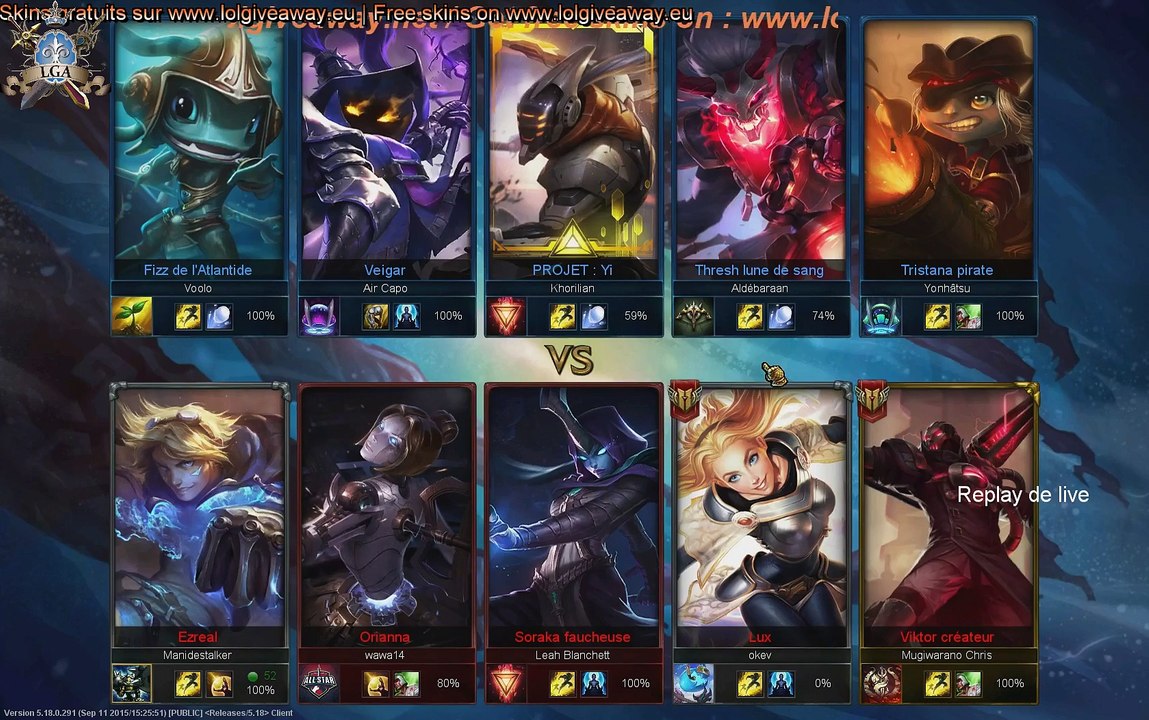 LolGiveAway Live (REPLAY) (2015-10-23 00:09:48 - 2015-10-23 05:33:59)