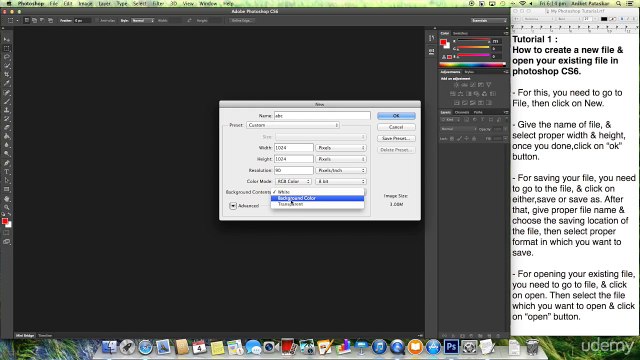 002 Create a new file open your existing file in photoshop CS6.