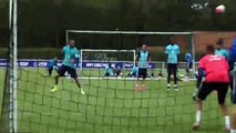 Illarramendi scored a fantastic bicycle kick goal during Real Madrid training