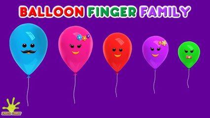 The Finger Family Balloon Family Nursery Rhyme | Balloon Finger Family Songs