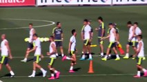 Cristiano Ronaldo shows incredible speed in relay race at Real Madrid training
