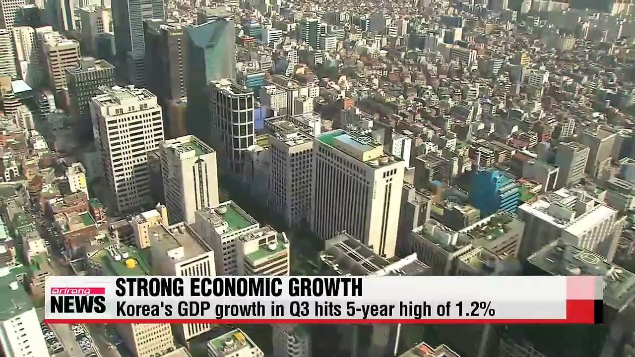 Korea's GDP growth hits 5-year high in Q3