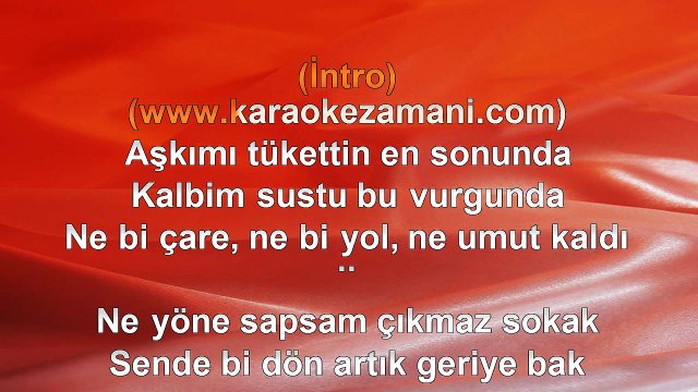 Onur Mete - Çıkmaz Sokak - (2011) TÜRKÇE KARAOKE