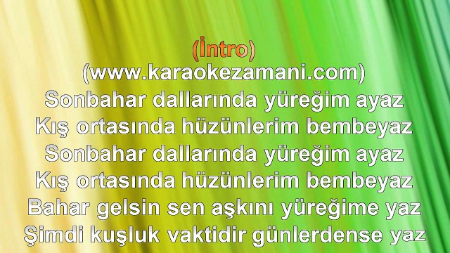 Onur Mete - Günlerden Yaz - (1997) TÜRKÇE KARAOKE