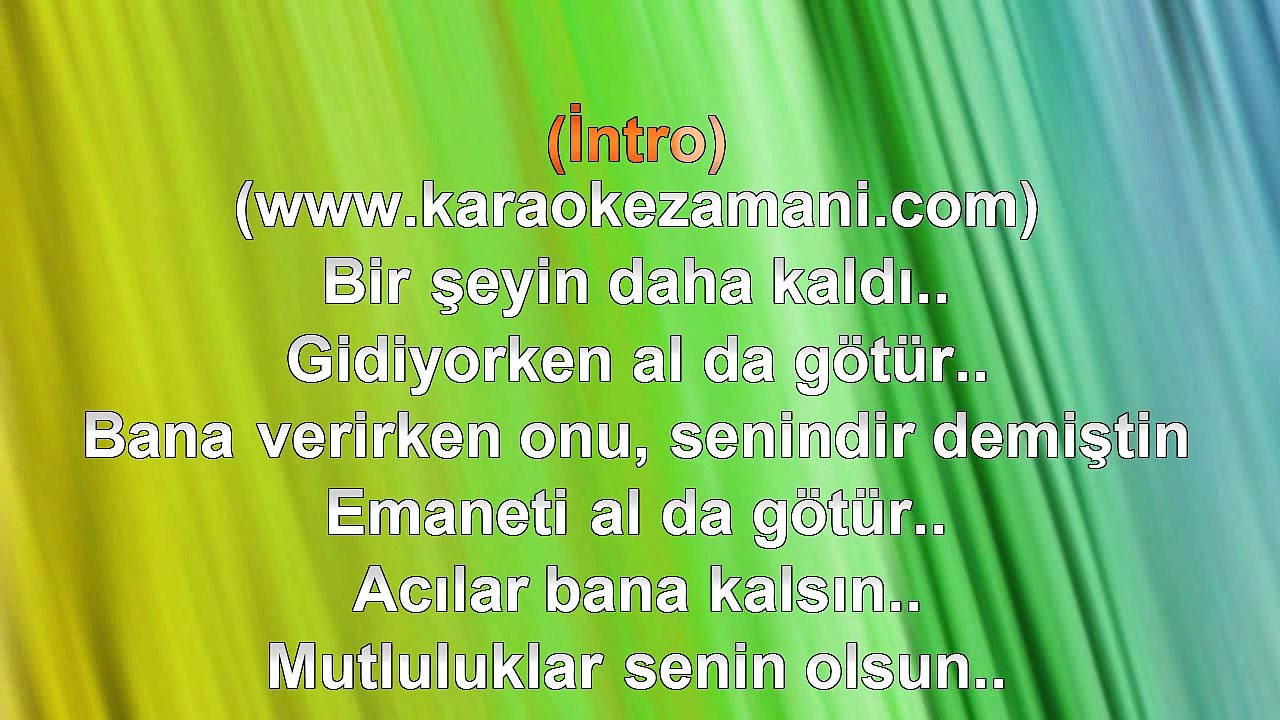 Orhan Gencebay - Emaneti Alda Götür - 2010 TÜRKÇE KARAOKE