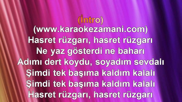 Orhan Gencebay - Hasret Rüzgarı - 1991 TÜRKÇE KARAOKE