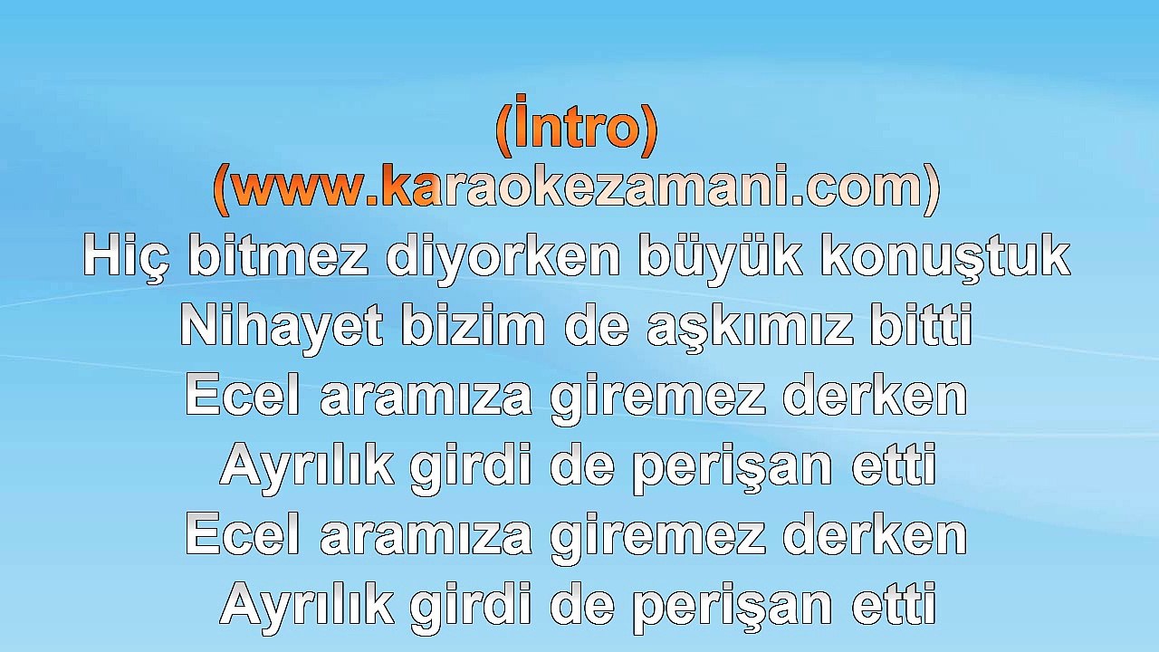 Orhan Gencebay - Sensizlik Yerle Bir Etti - 2010 TÜRKÇE KARAOKE