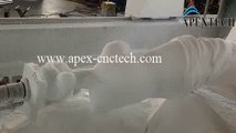 apex cnc Router with rotary device on foam material