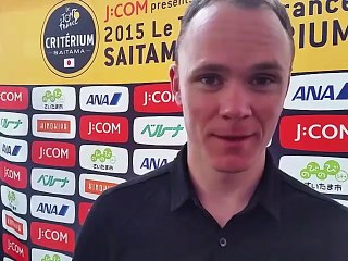 Interview de Christopher Froome avant le critérium de Saitama