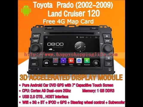 Android Custom Stereo for Toyota Prado Land Cruiser 120 2002-2009 Car GPS Radio Bluetooth Wifi 3G Internet