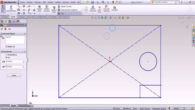 Solidworks eğitim taşıma komutu