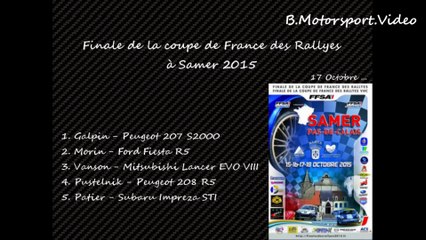 Finale de la coupe de France des Rallyes à Samer 2015
