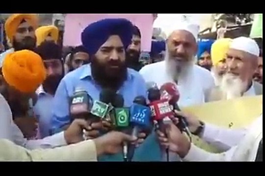 Pakistani Sikhs and Muslims joint Protest in Lahore Against indian State Terrorism in Occupied Punjab.