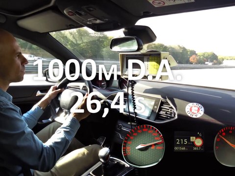 1000 m départ arrêté en Peugeot 308 GTI