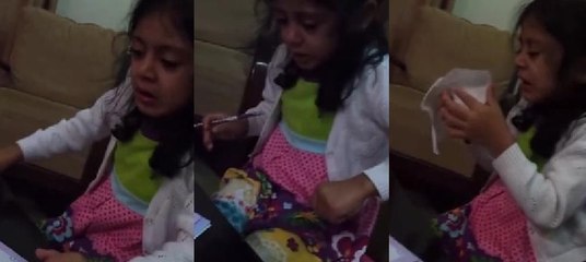 Ödev yapmak istemeyen küçük kızın isyanı