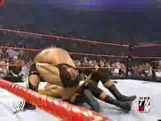 HBK & HHH & Brock Lesnar & Rock Brawl