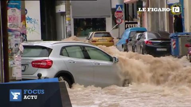 Grèce : inondations impressionnantes dans les rues d'Athènes