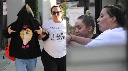 Miley Cyrus Wears Hoodie on Her Bare Face While Out to Lunch